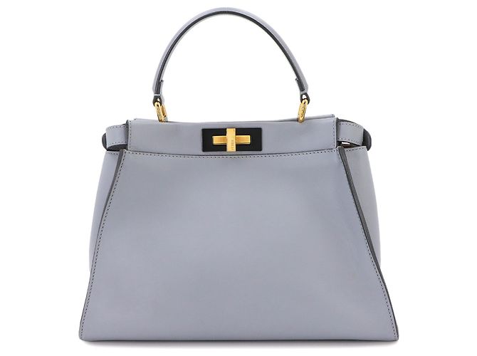 Borsa Fendi Peekaboo Regular in pelle nera - vista 3