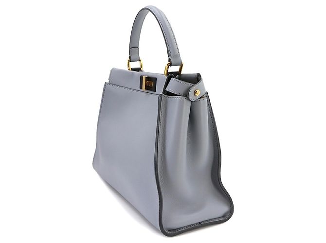 Borsa Fendi Peekaboo Regular in pelle nera - vista 4