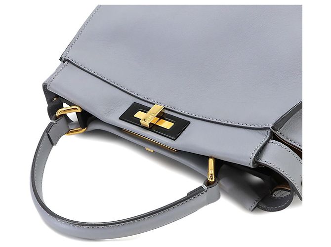Borsa Fendi Peekaboo Regular in pelle nera - vista 6