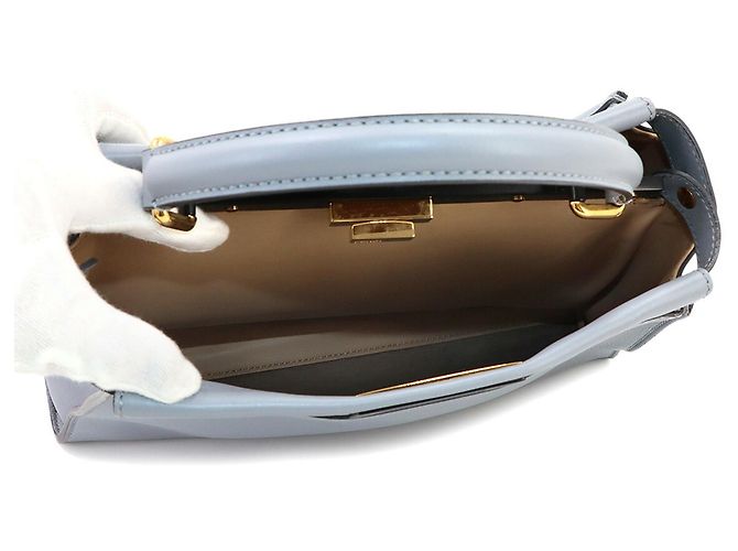 Borsa Fendi Peekaboo Regular in pelle nera - vista 7