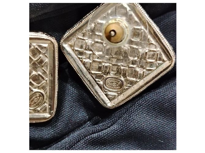 Orecchini CHANEL CC in resina e strass A22S - vista 10