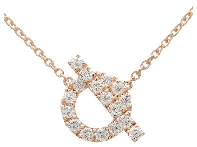Hermès Hermes Finesse Pendant 18K Rose Gold and Diamonds - view 2