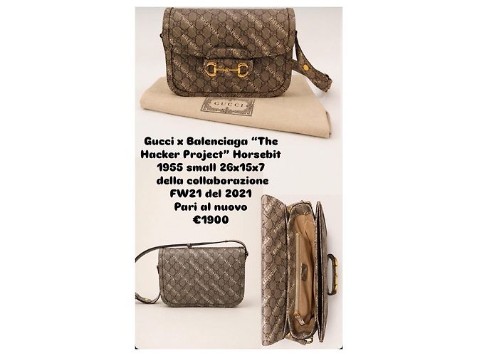 Gucci Borsa a tracolla Horsebit monogram marrone - vista 6