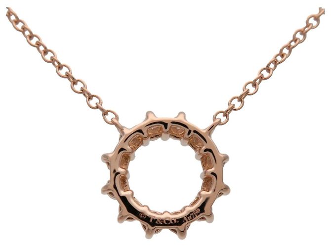 Pendente Open Circle Tiffany & Co. in oro rosa 18K con diamanti Small - vista 3