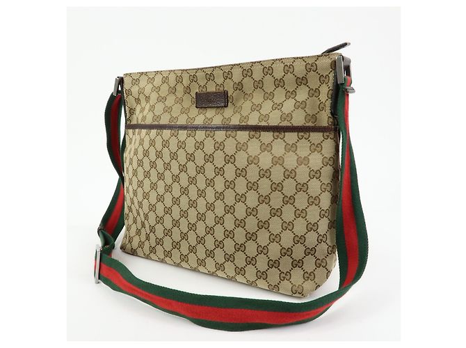 Bolsa Messenger Gucci Web Strap GG Canvas Small - vista 3