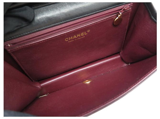 CHANEL TIMELESS PM HANDTASCHE AUS SCHWAREM STEPPLEDER - Ansicht 10