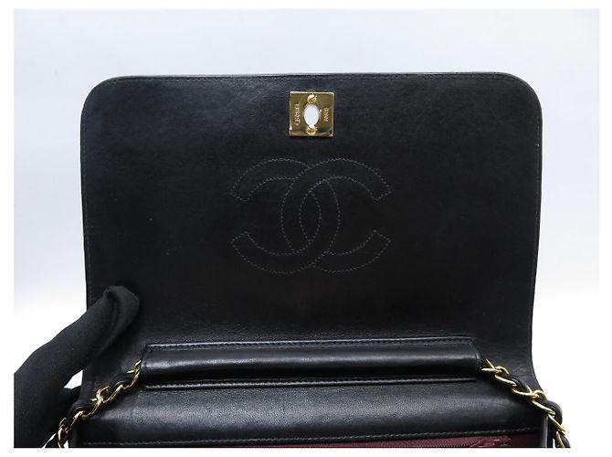 CHANEL TIMELESS PM HANDTASCHE AUS SCHWAREM STEPPLEDER - Ansicht 7