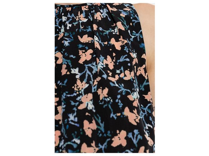 Top de seda Sierra Ulla Johnson negro con estampado floral - vista 5
