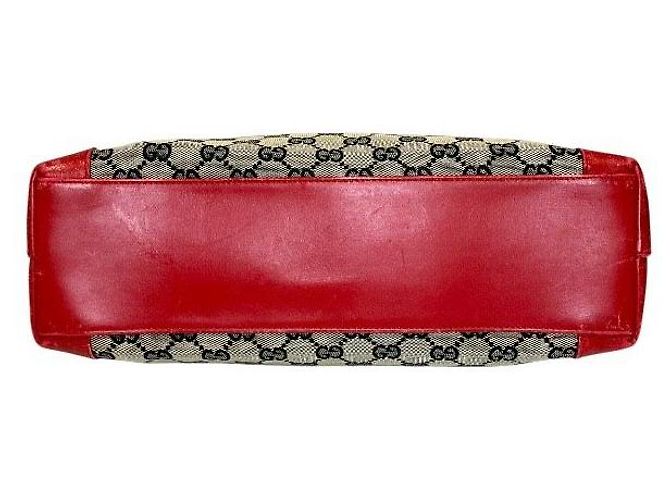 Sac cabas Gucci en toile GG et cuir - vue 3
