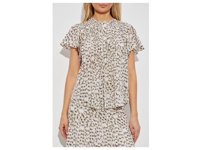 Isabel Marant Top Synda de seda crema - vista 3