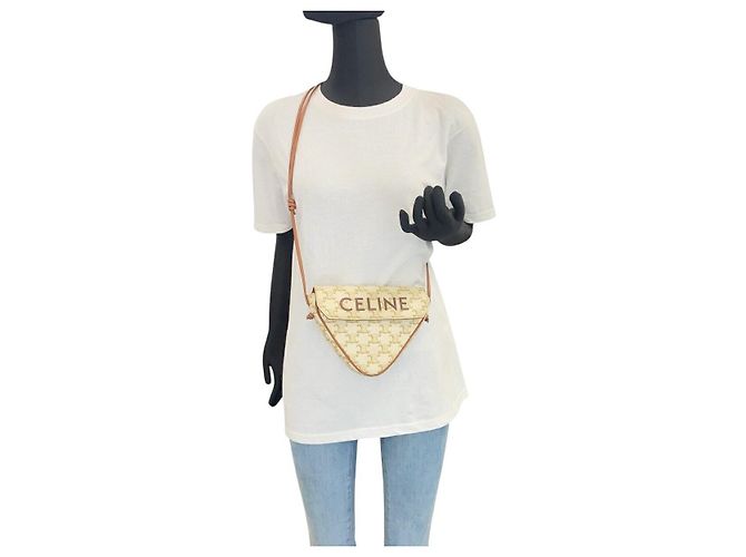 Céline Bolsa de Ombro Celine Triomphe PVC - vista 7