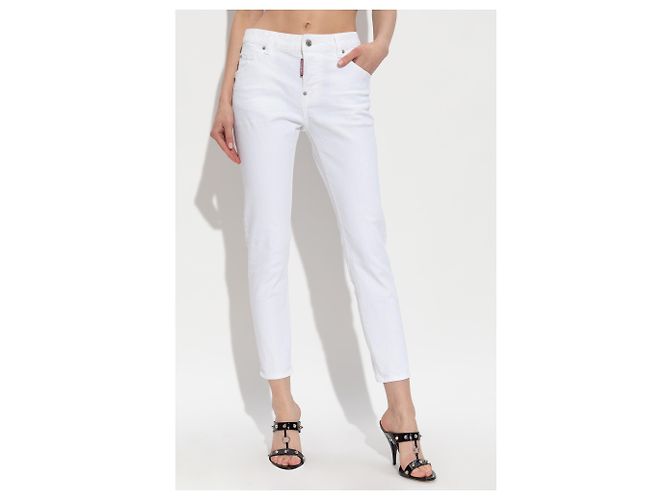 Jeans skinny Cool Girl Dsquared2 brancos - vista 3