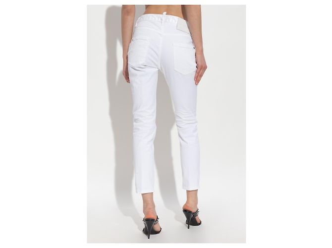 Jeans skinny Cool Girl Dsquared2 brancos - vista 4