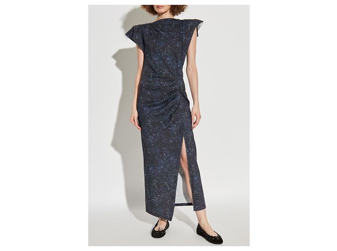 Vestido Isabel Marant Nadela Azul Algodão - vista 3