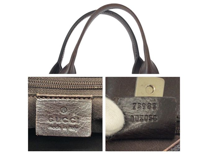 Borsa Tote Gucci GG Canvas Leather - vista 3