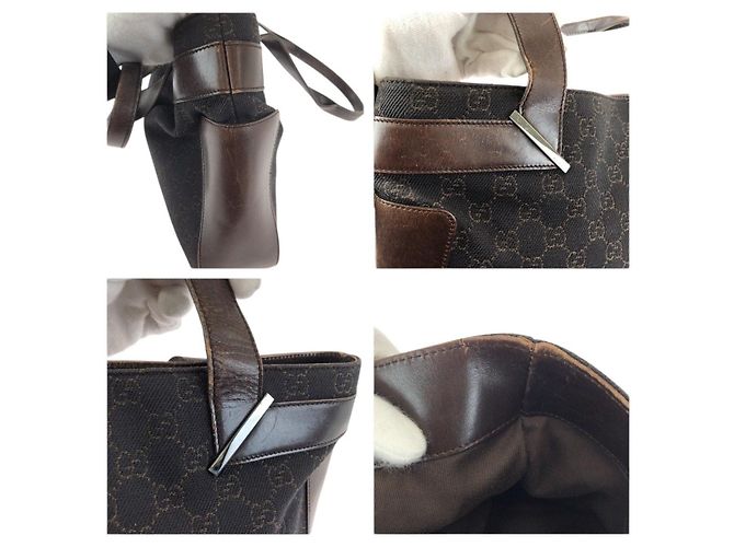 Borsa Tote Gucci GG Canvas Leather - vista 6