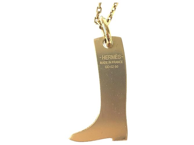 Collana Hermès Amulet Maroquinerie in metallo e corno di bufalo - vista 6