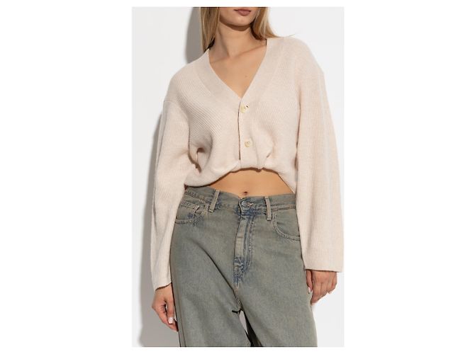 R13 Kaschmir-Cardigan Weiß Creme - Ansicht 3