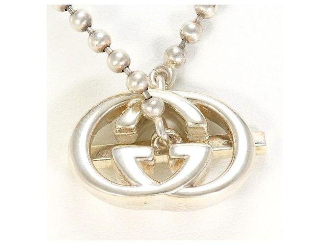 Gucci Interlocking GG Silber Halskette - Ansicht 3