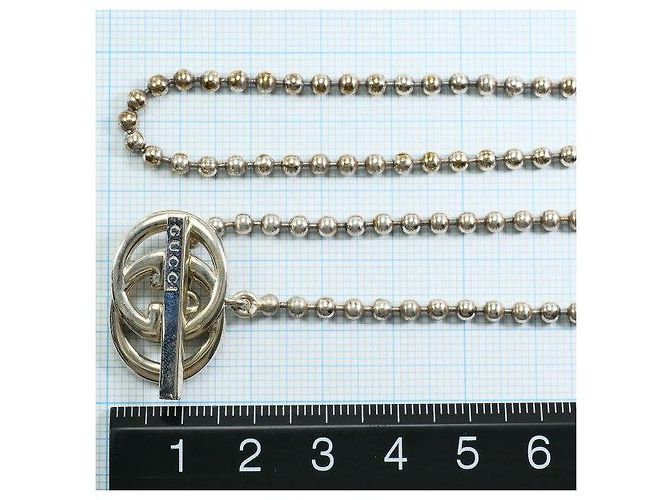 Gucci Interlocking GG Silber Halskette - Ansicht 5
