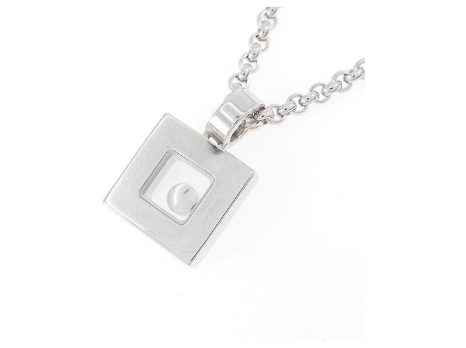 Colar Chopard Au750 Ouro Branco e Diamantes - vista 4