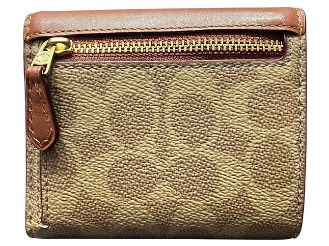 COACH MIRA SMALL FLAP WALLET PVC CALF LEATHER TRI FOLD WALLET - vista 2