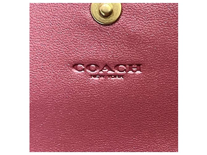 COACH MIRA SMALL FLAP WALLET PVC CALF LEATHER TRI FOLD WALLET - vista 4
