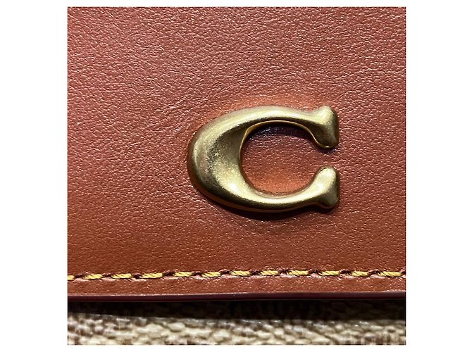 COACH MIRA SMALL FLAP WALLET PVC CALF LEATHER TRI FOLD WALLET - vista 6