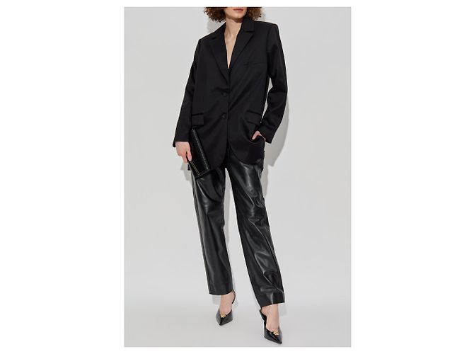 Pantalon Piper Iro en cuir noir - vue 2