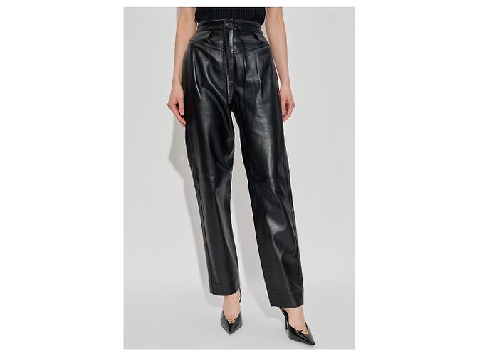 Pantalon Piper Iro en cuir noir - vue 3