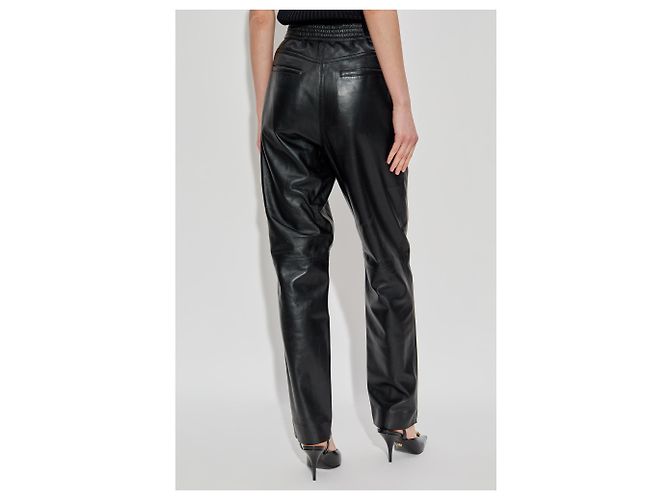 Pantalon Piper Iro en cuir noir - vue 4