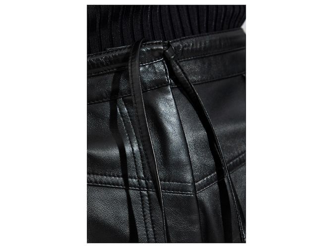 Pantalon Piper Iro en cuir noir - vue 5
