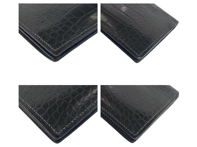 Portafoglio lungo bi-fold Hermès Mc2 Fleming in alligator - vista 6
