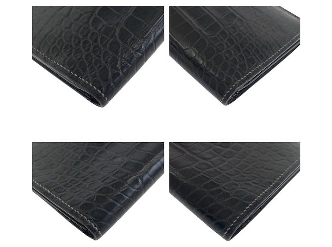 Portafoglio lungo bi-fold Hermès Mc2 Fleming in alligator - vista 7