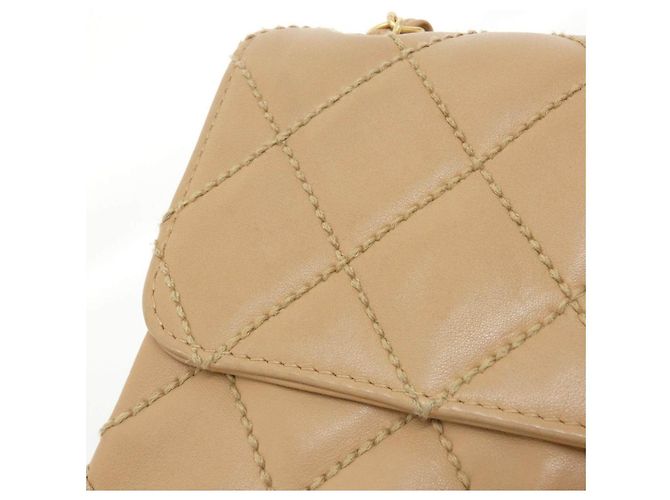 Borsa a tracolla Chanel Wild Stitch Line in vitello - vista 4