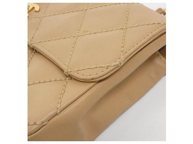 Borsa a tracolla Chanel Wild Stitch Line in vitello - vista 5