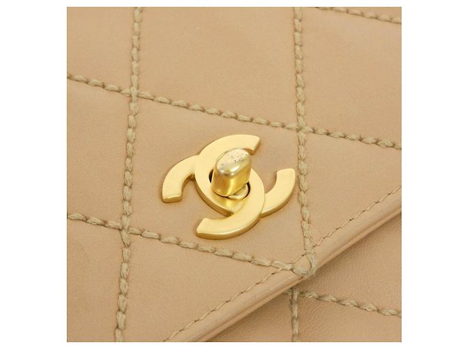 Borsa a tracolla Chanel Wild Stitch Line in vitello - vista 7