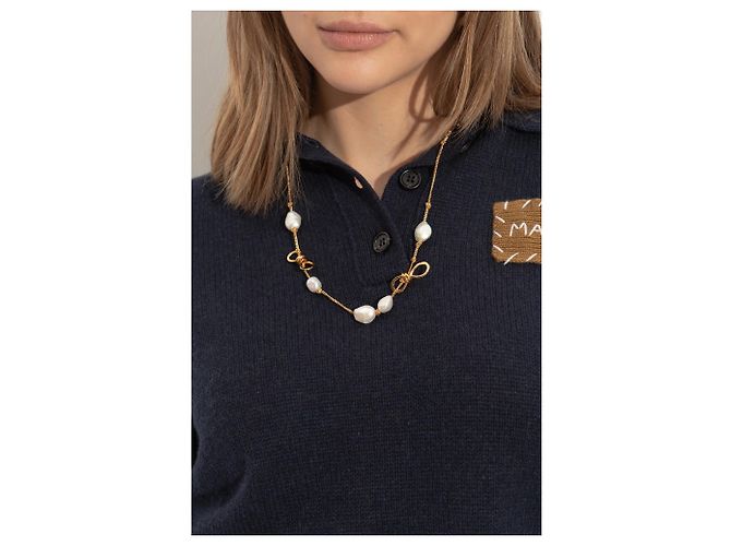 Colar Marni de pérolas e dourado - vista 2