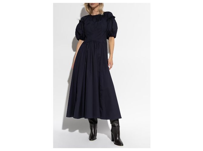 Ulla Johnson Estelle Kleid aus blauer Baumwolle - Ansicht 3