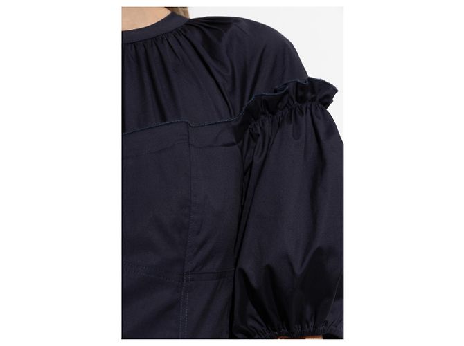 Ulla Johnson Estelle Kleid aus blauer Baumwolle - Ansicht 5