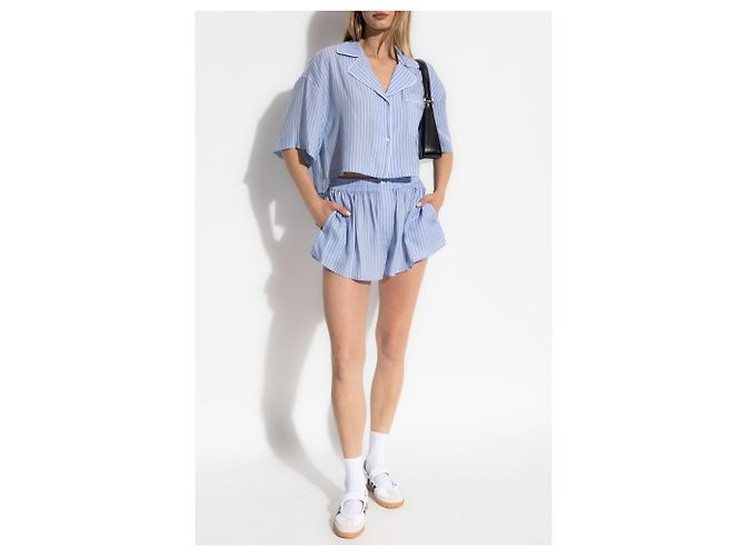 T By Alexander Wang Gestreifte Shorts - Ansicht 2