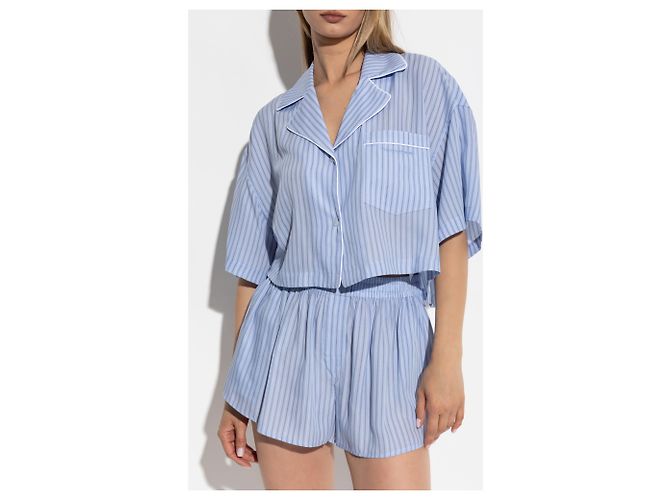 T By Alexander Wang Gestreifte Shorts - Ansicht 3
