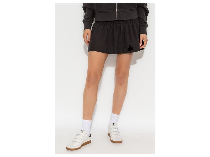 Isabel Marant Etoile Falda Pacifica de algodón negra - vista 3