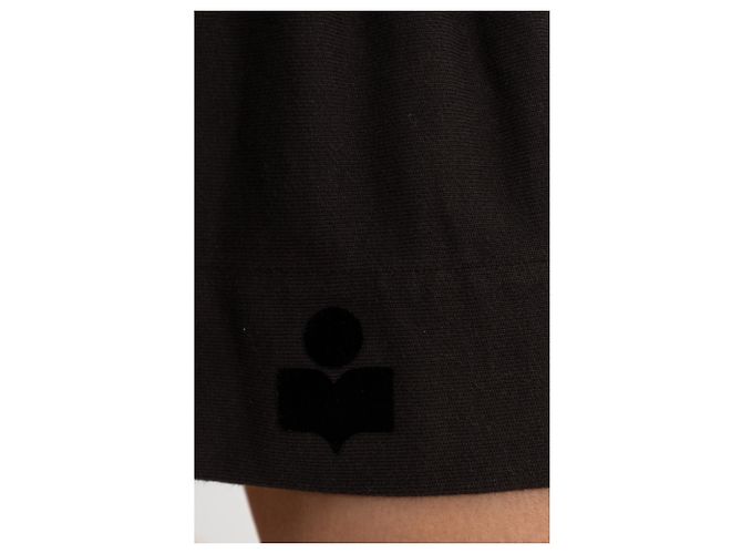 Isabel Marant Etoile Falda Pacifica de algodón negra - vista 5