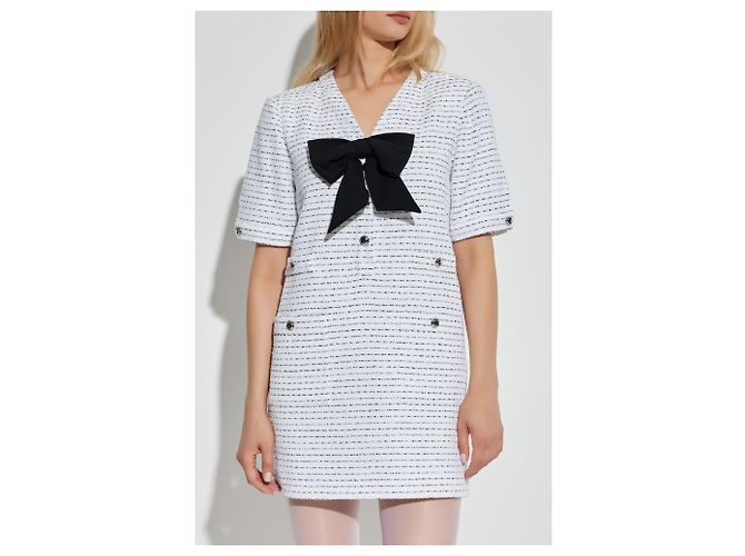 Alessandra Rich Tweed-Kleid mit Schleife - Ansicht 3