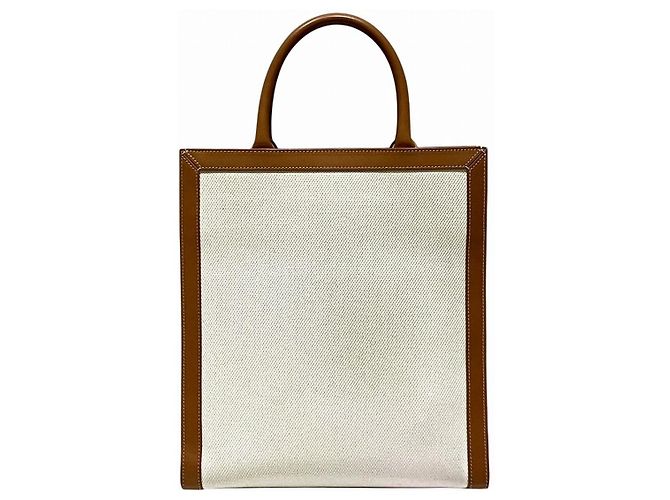 Céline CELINE Bolsa Tote Vertical Cabas Small em lona e couro - vista 2