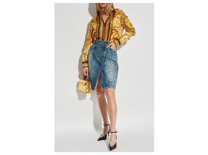 Versace Denimrock mit Schlitz vorne - Ansicht 2