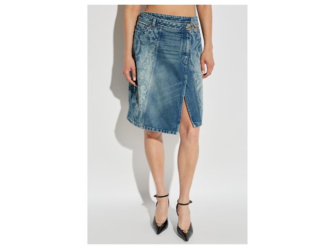 Versace Denimrock mit Schlitz vorne - Ansicht 3