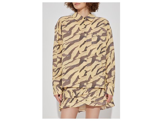 Camisa Iro Deriana de algodón amarilla - vista 3