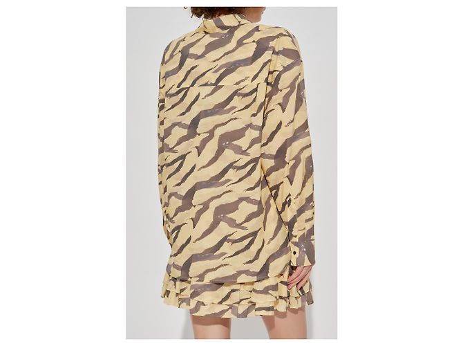 Camisa Iro Deriana de algodón amarilla - vista 4